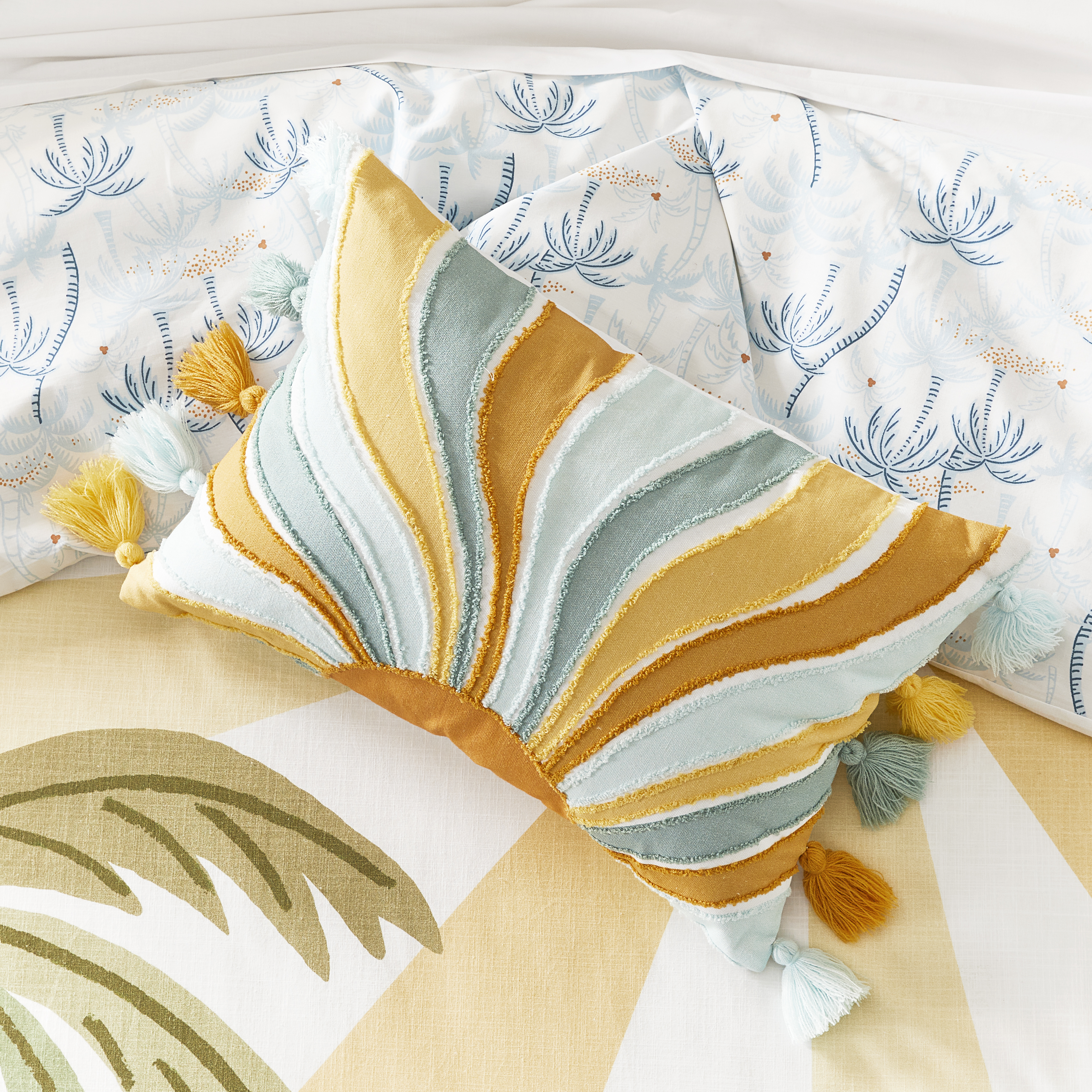 Wobbly Sun Textured Cotton Cushion