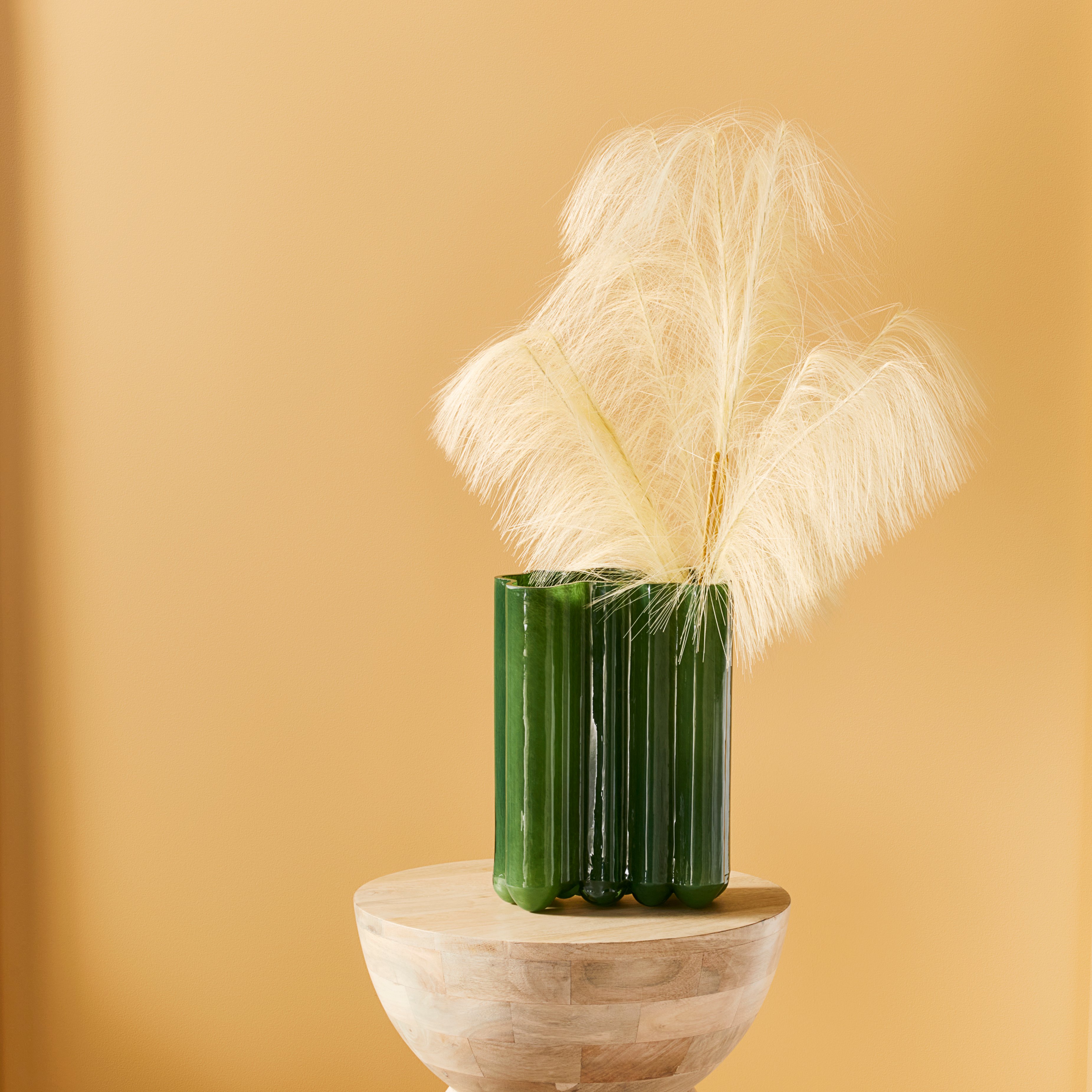 Feather Pampass Cream Grass Stem