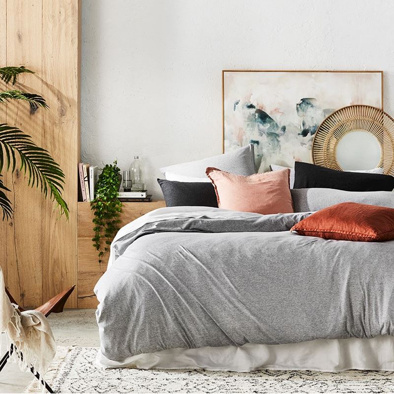 Ultra Soft Jersey Grey Marble Pillowcase