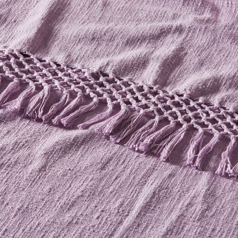 Macrame Lavender Knot Throw