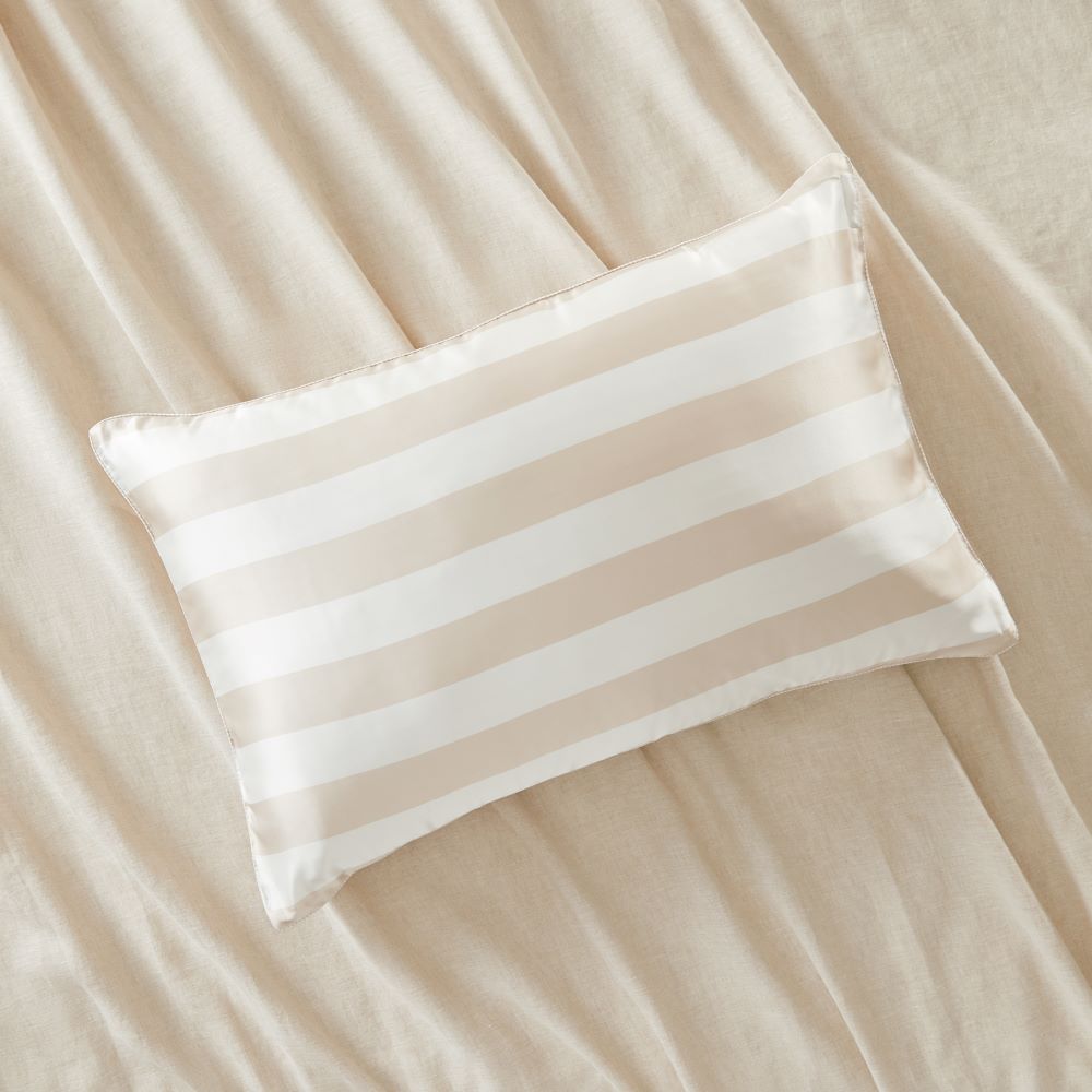 Pure Silk Natural Stripe Pillowcase