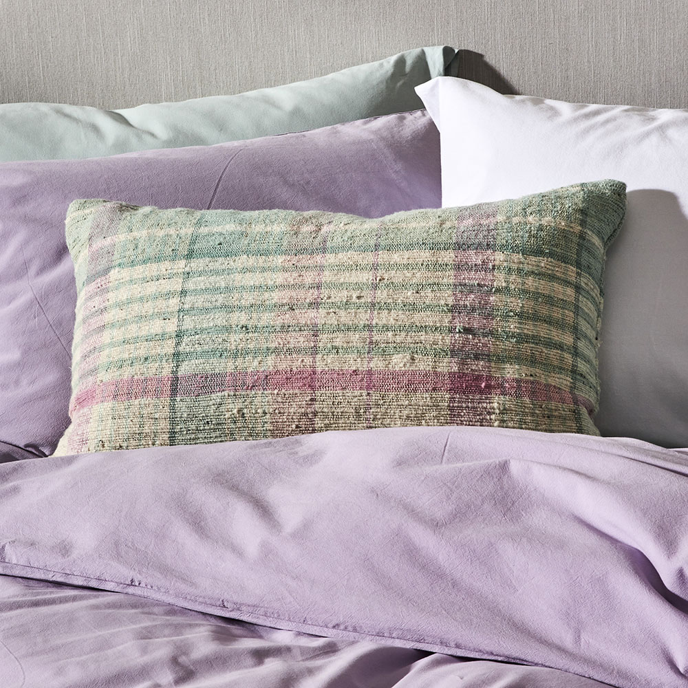 Robbie Green Check Cushion