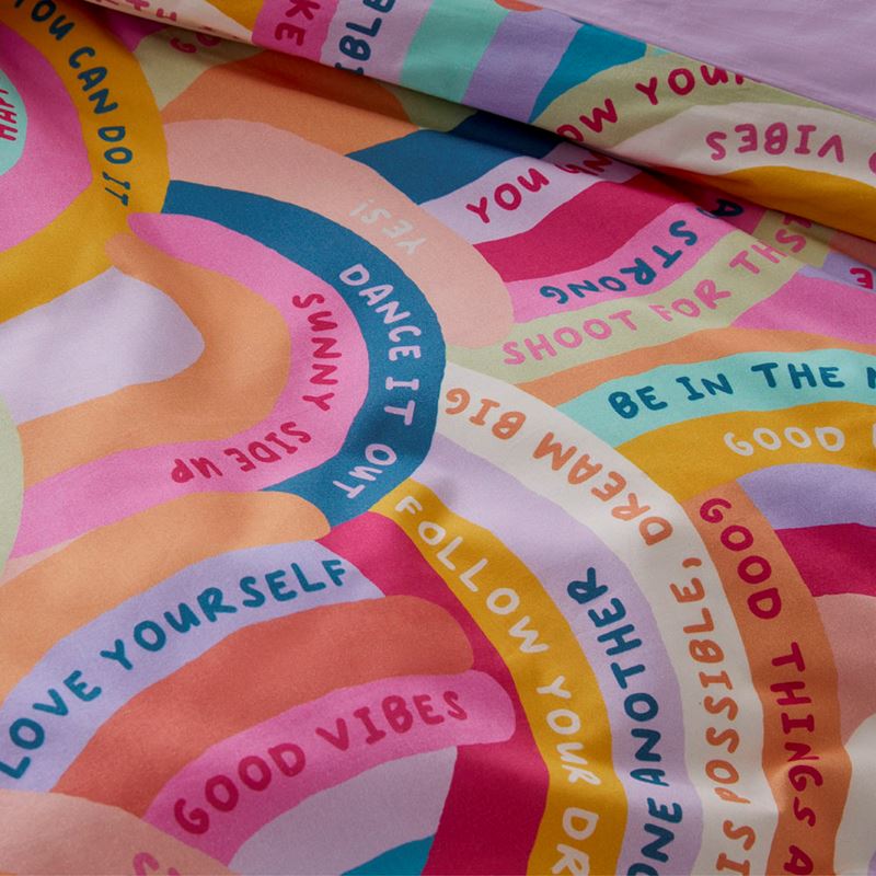 Good Vibes Lilac Quilt Cover Set