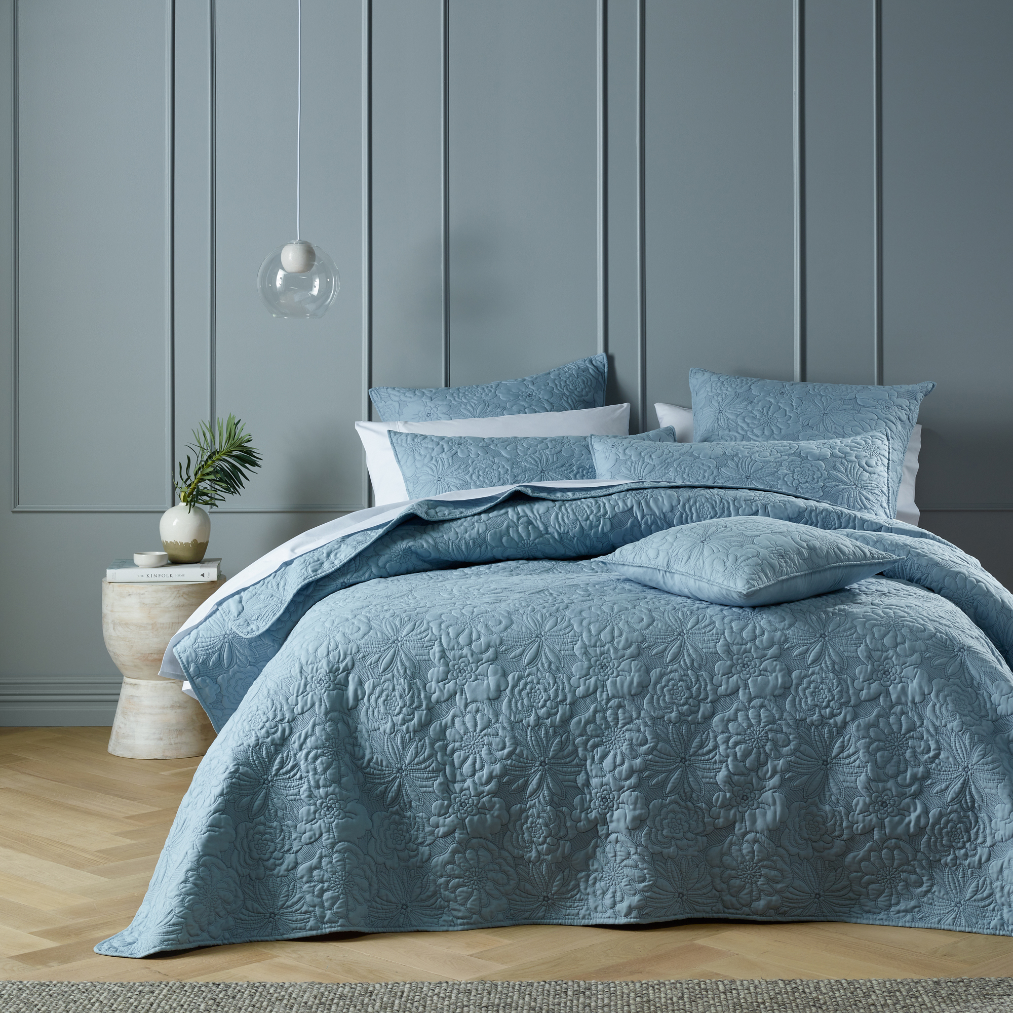 Sabrina Provincial Blue Bedspread Set Separates