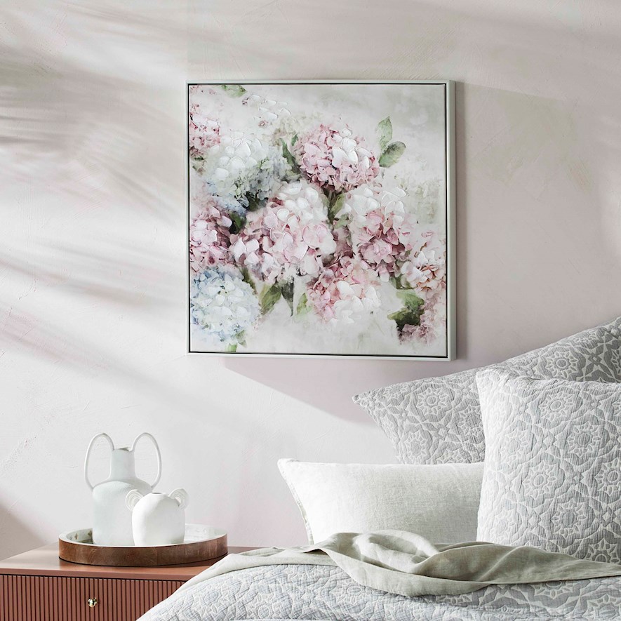 Botanica Pink Hydrangeas Canvas