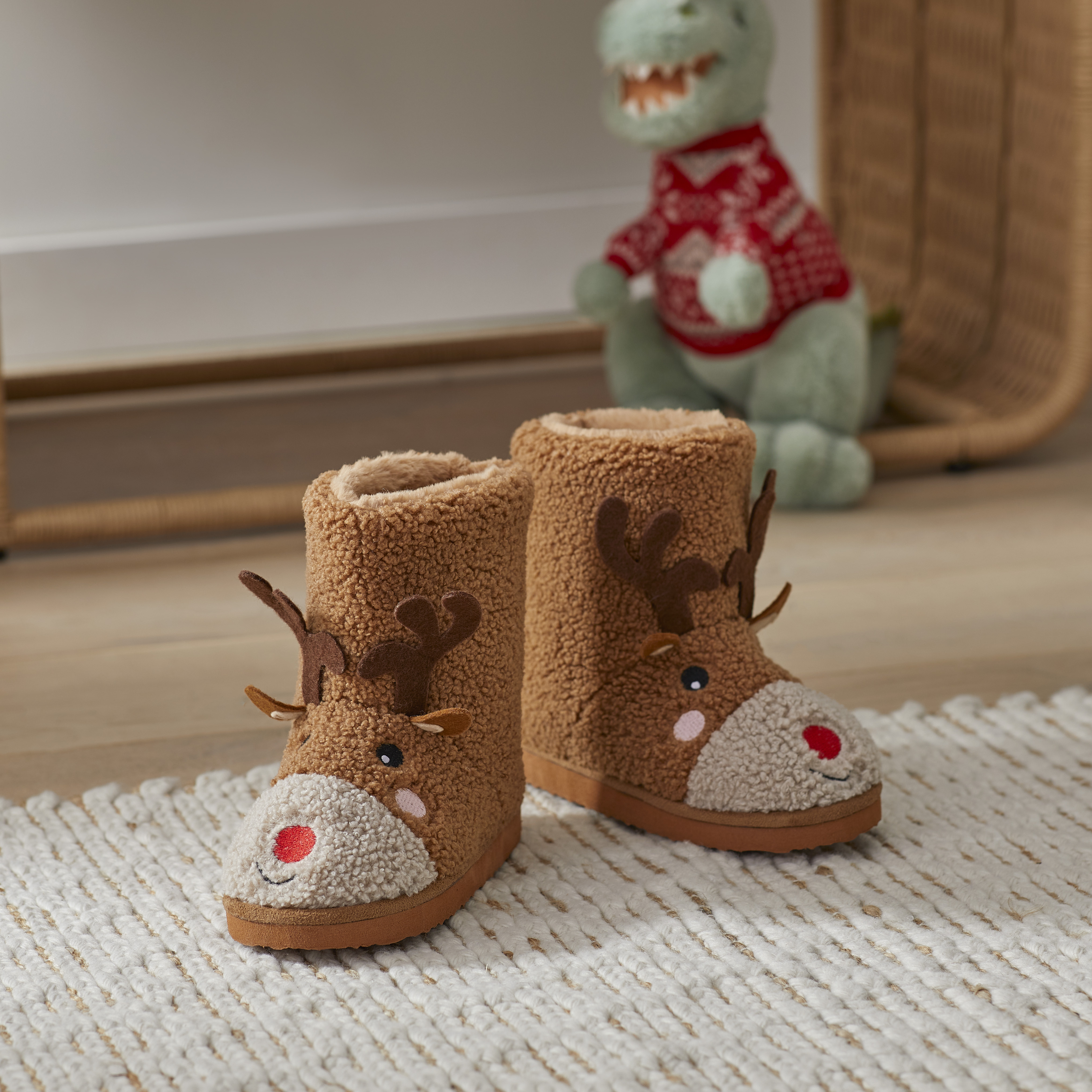 Novelty Reindeer Sherpa Boots