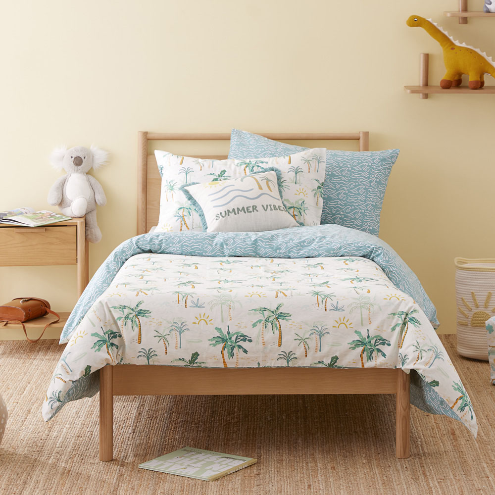 Aloha Summer Vibes Natural Quilt Cover Set