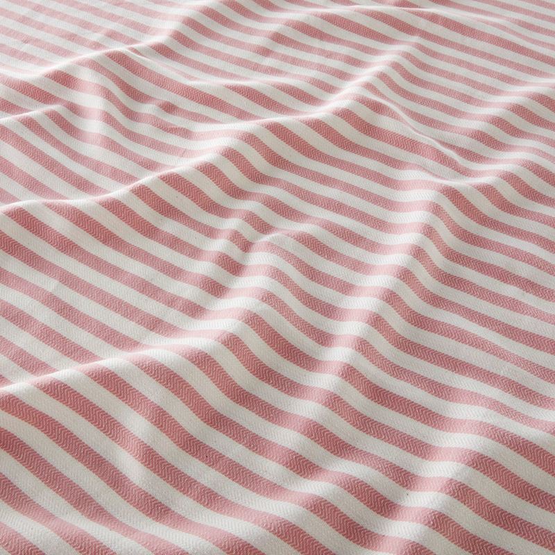 European Pink & White Stripe Turkish Peshtemal Beach Towel