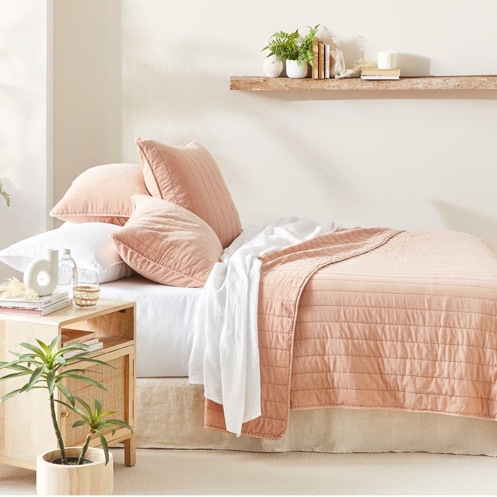 Bronte Clay Quilted Coverlet