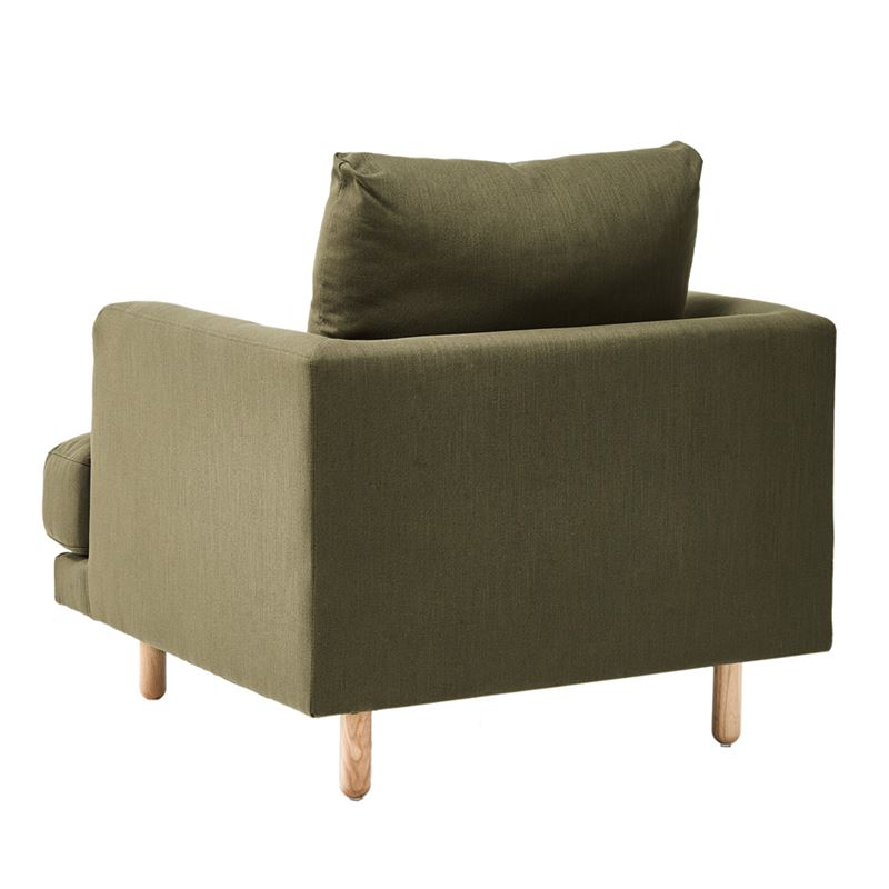 Virginia Khaki 1 Seater Sofa