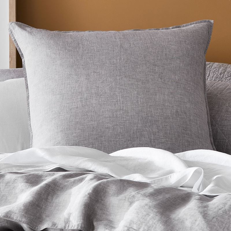 Vintage Washed Linen Grey Marle Quilt Cover Separates