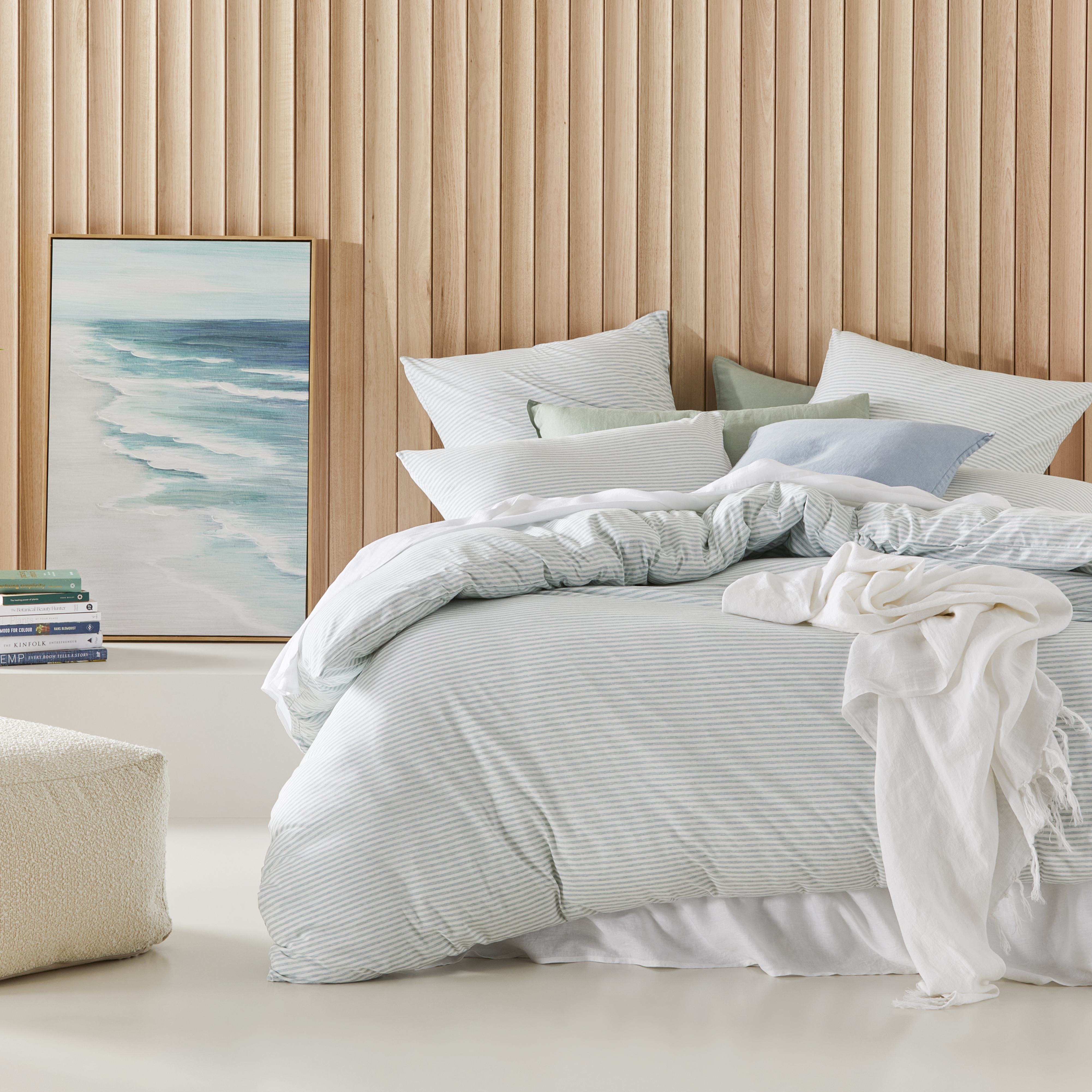 Ultra Soft Jersey Stem Stripe Quilt Cover Separates