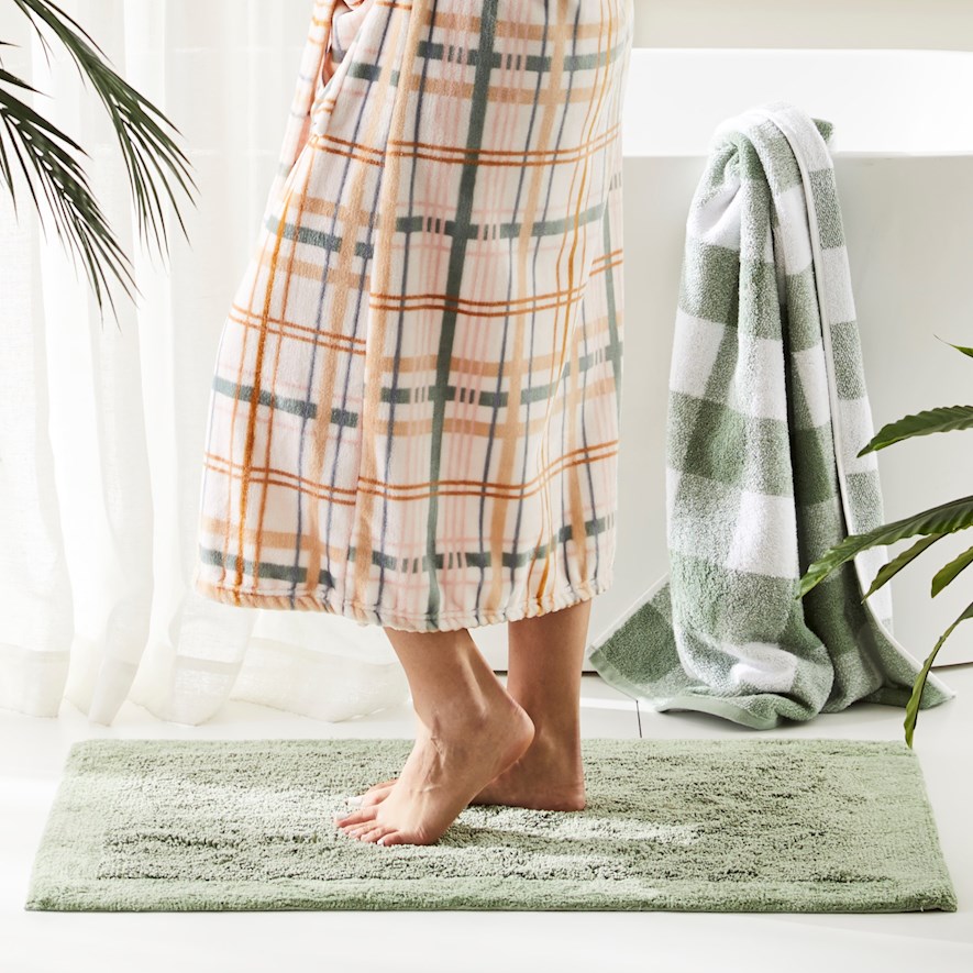 Nicola Eucalyptus Combed Cotton Bath Mat Range