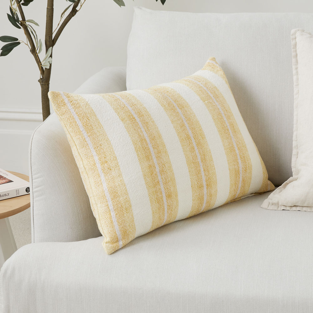 Bellarine Yellow Stripe Cushion