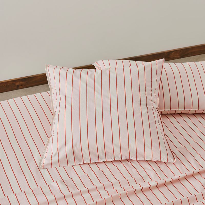 Stonewashed Cotton Sunset Stripe Paprika Sheet Separates
