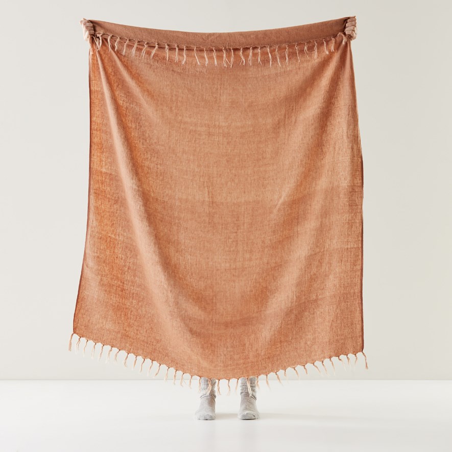 Malmo Sandstone Linen Throw