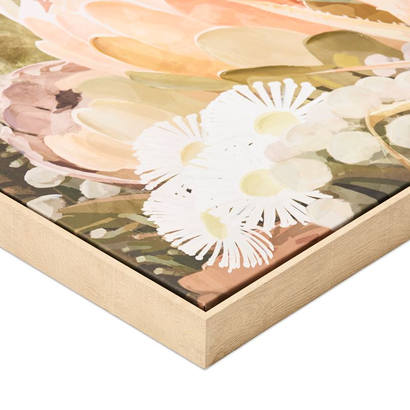 Native Peach Protea Canvas