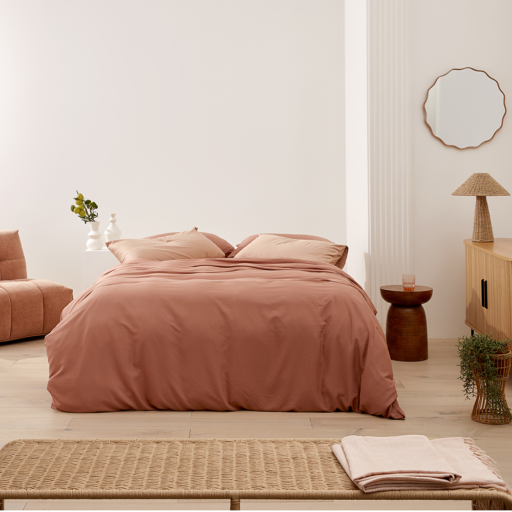 Bamboo Linen Twin Needle Earth Quilt Cover Separates