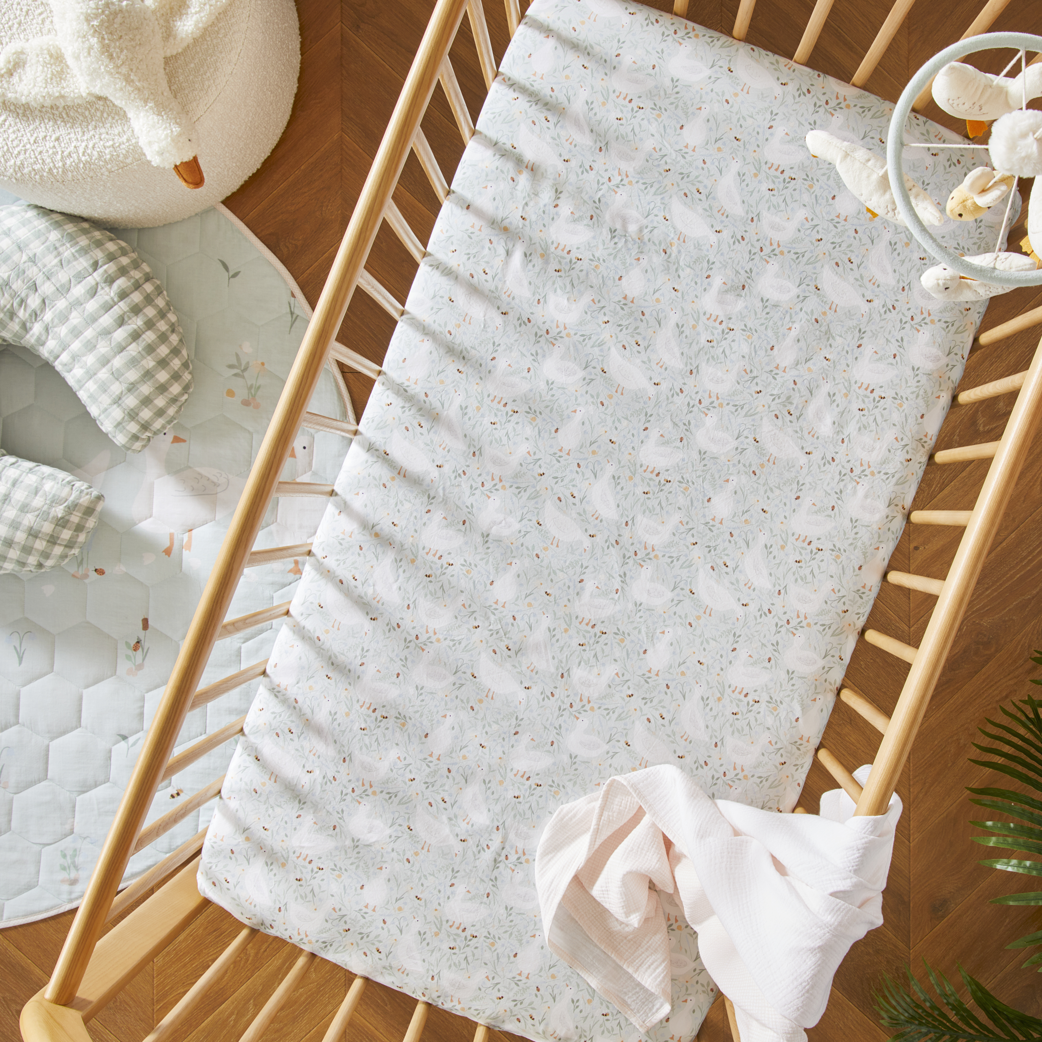 Baby Duckling Soft Sage Fitted Sheets Set of 2