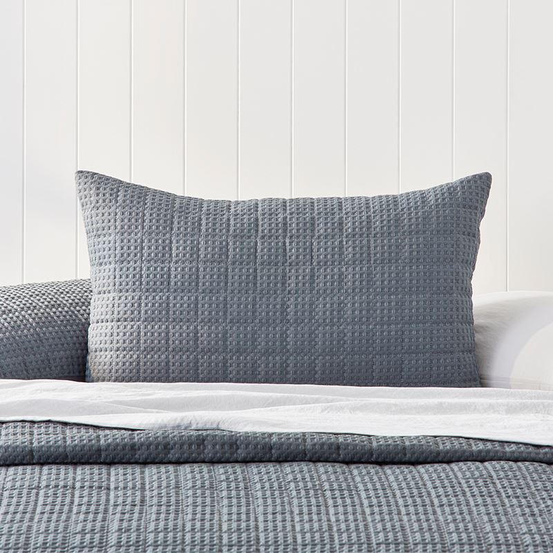 Windsor Waffle Charcoal Quilted Coverlet Set + Separates