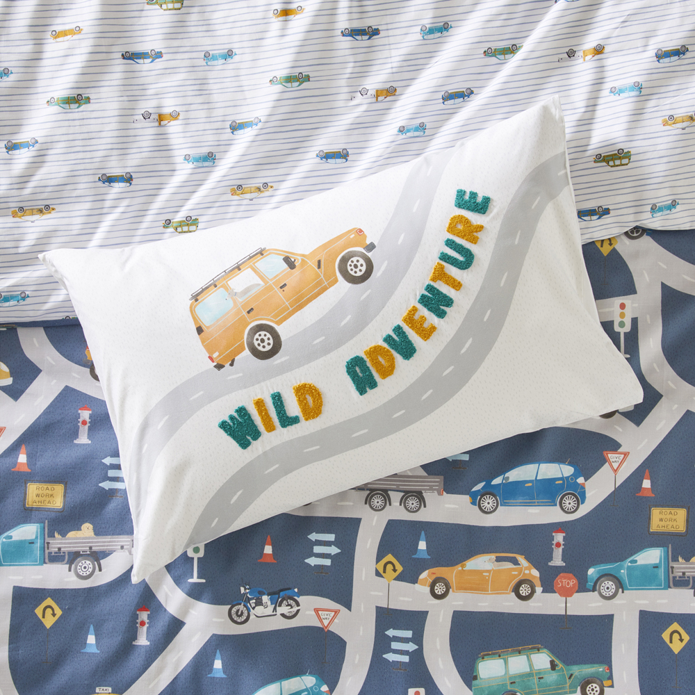 Wild Adventure Kids Text Pillowcase