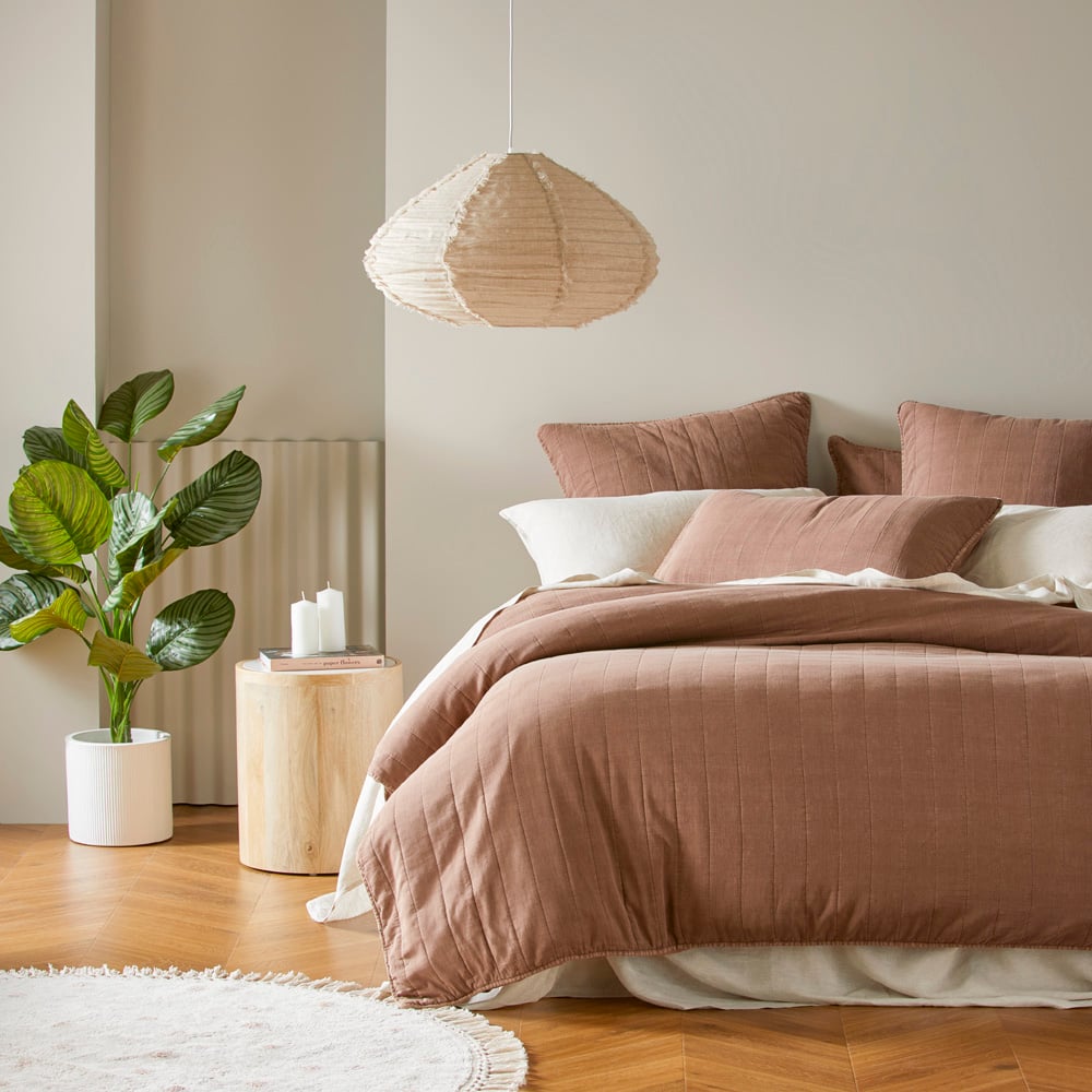 Bronte Cocoa Quilted Quilt Cover Separates