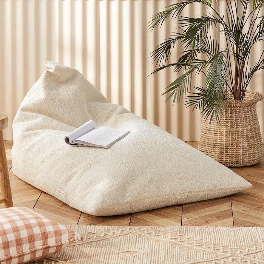 Boucle Cream Bean Bag Cover