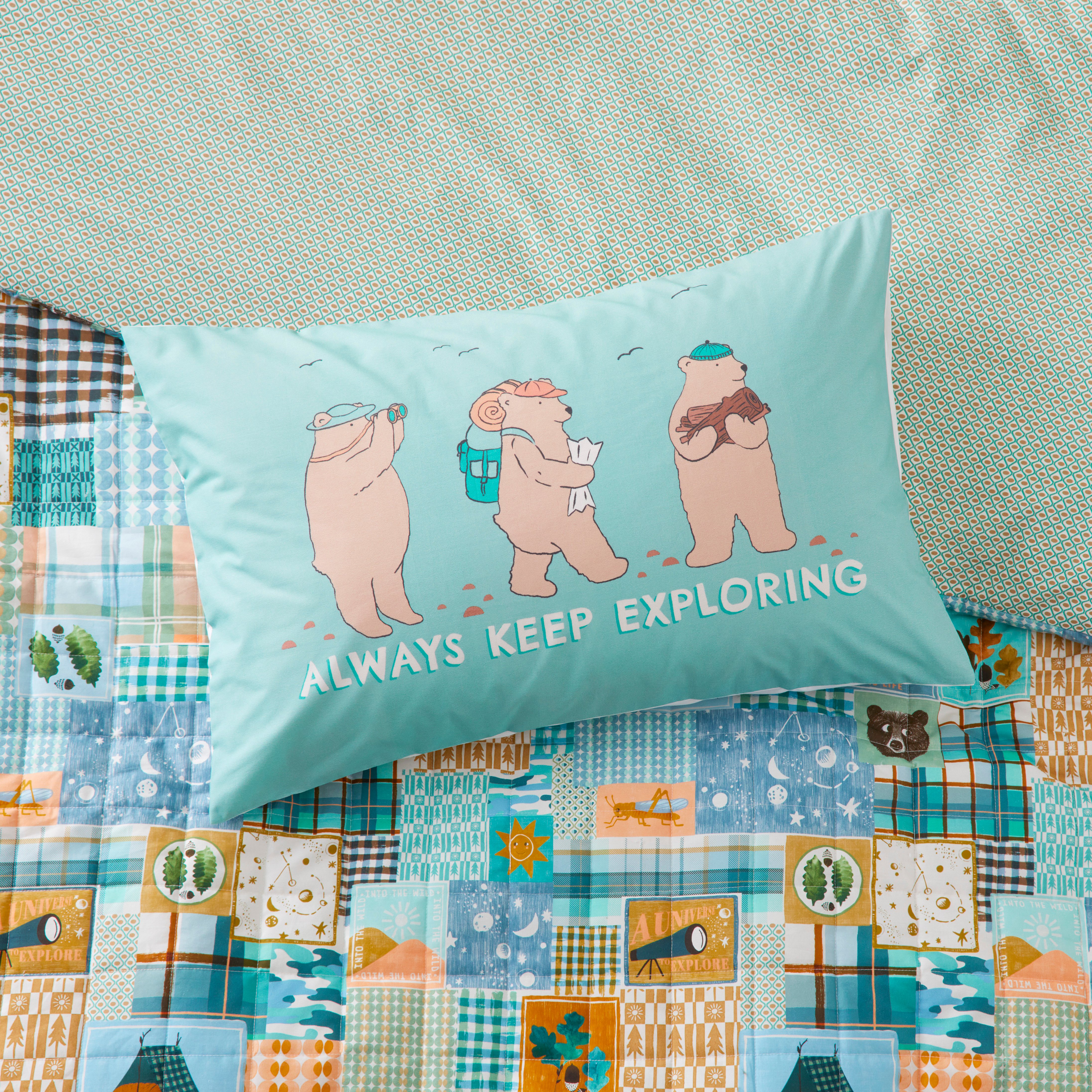 Explore Natural Text Pillowcase