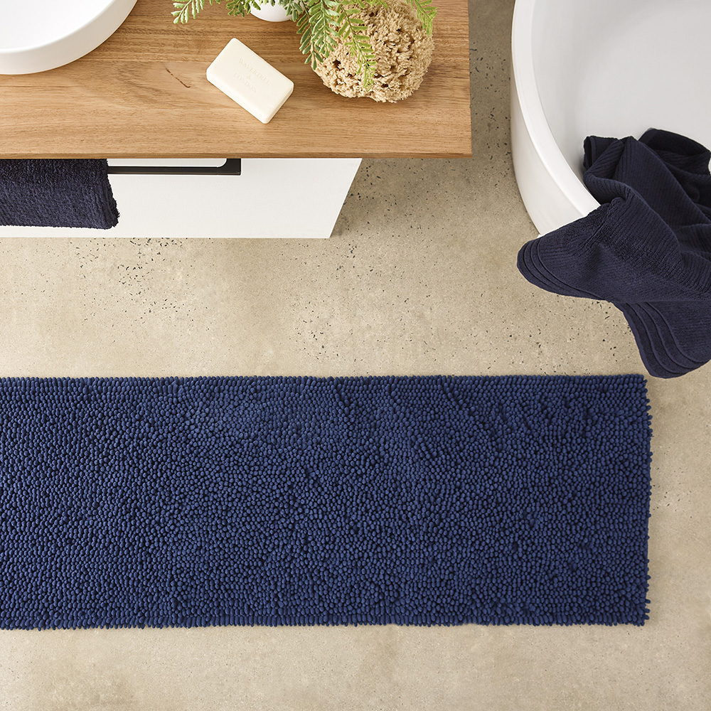 Microplush Indigo Bobble Bath Runner