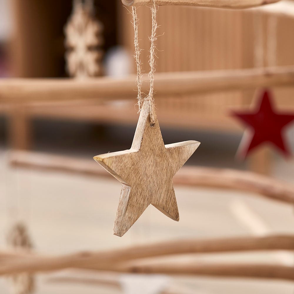 Hanging Natural Timber Star