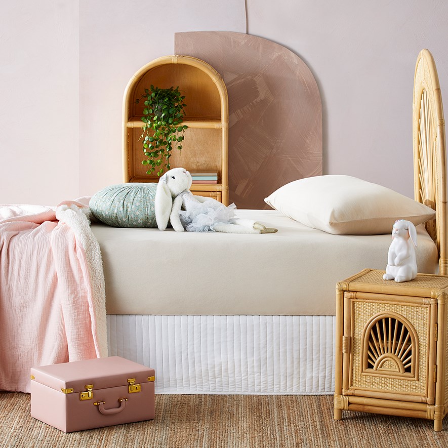 Cotton Jersey Natural Fitted Sheet Set