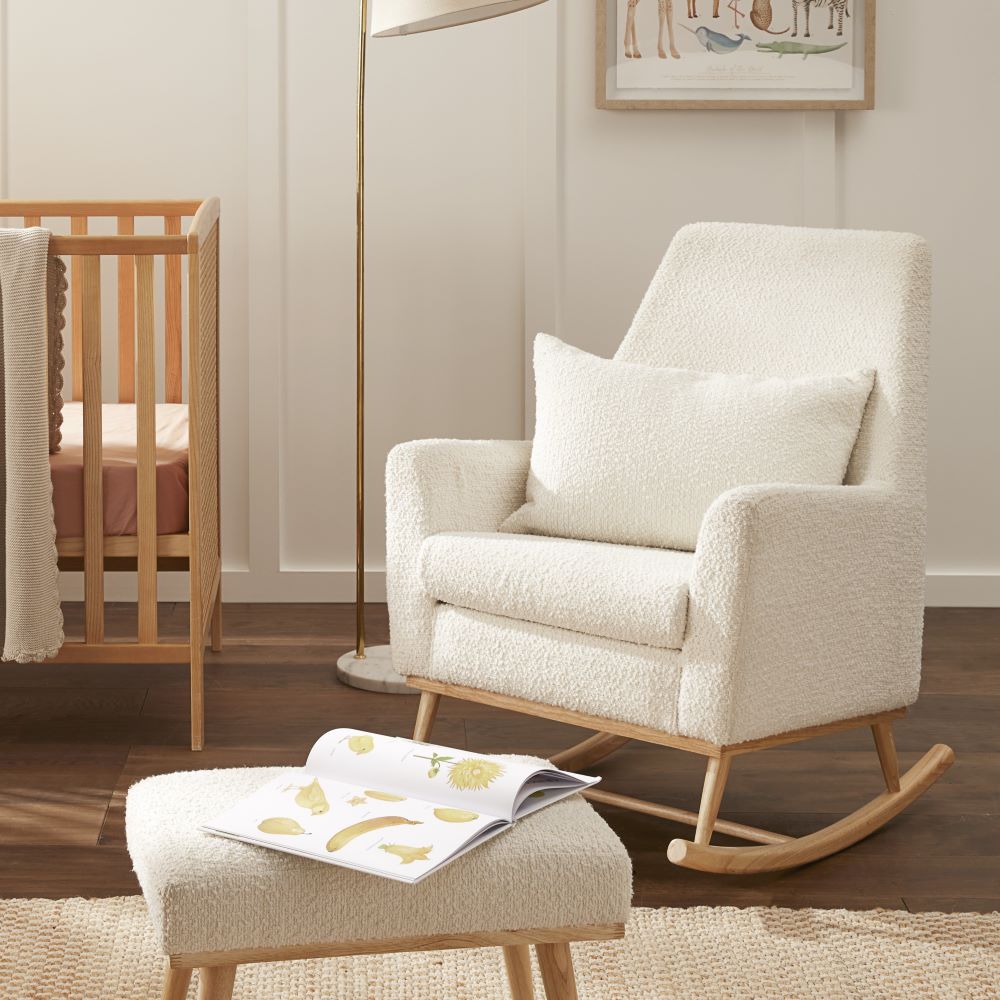 Boucle White Rocking Chair