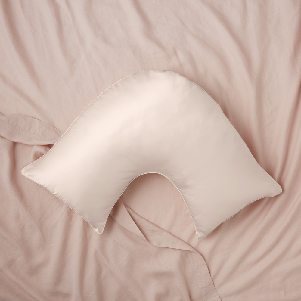 Pure Silk Shell Pink U Shape Pillowcase