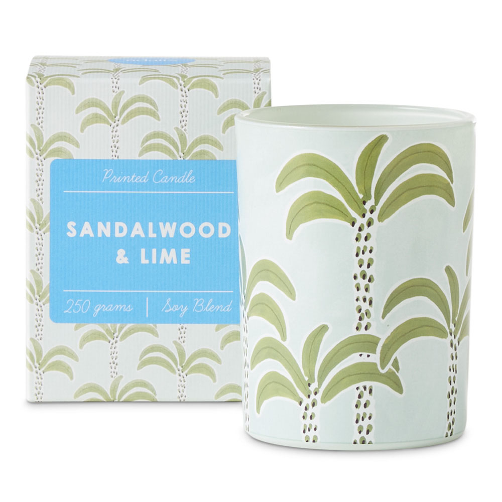 Printed Sandalwood & Lime Candle