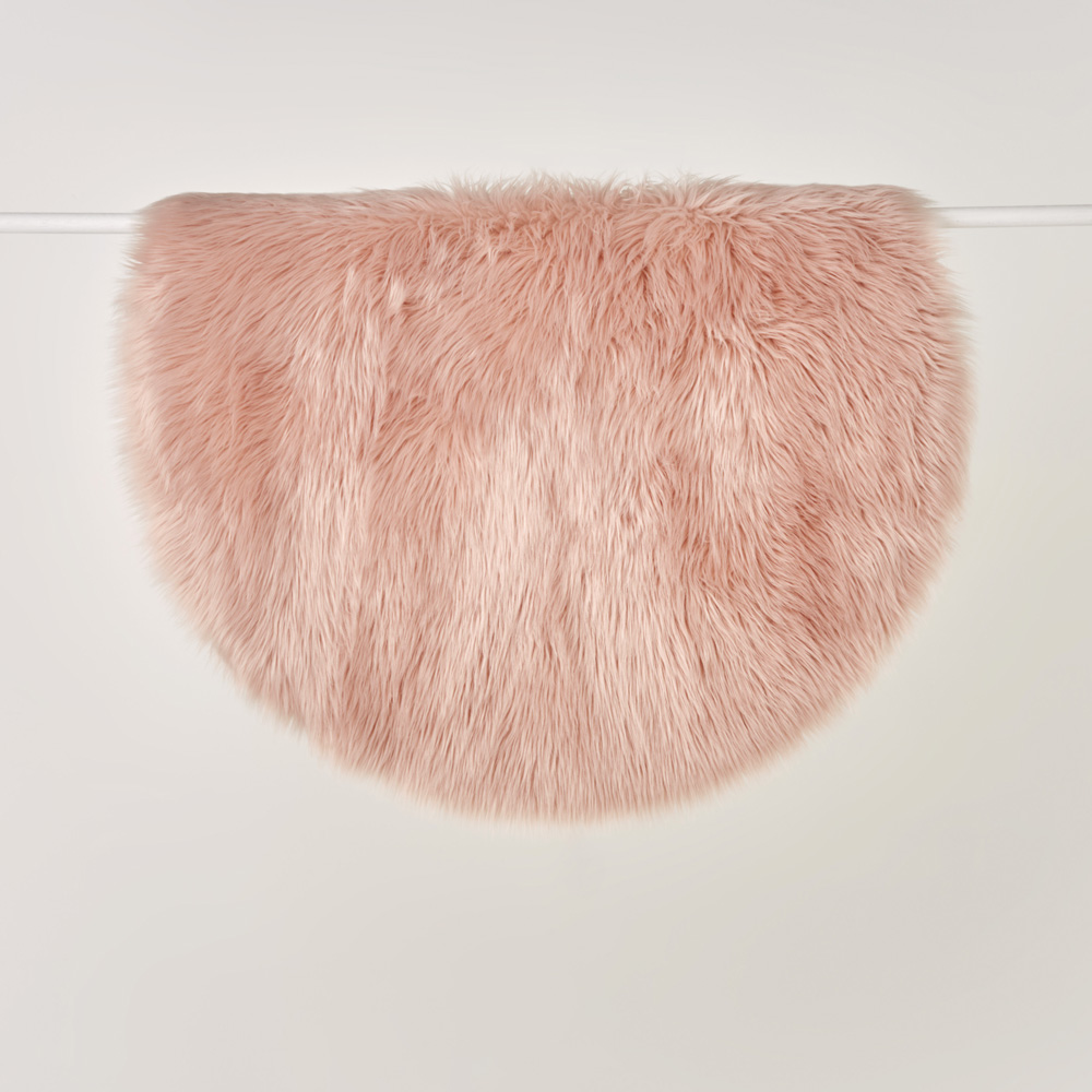 Pink Round Polar Rug