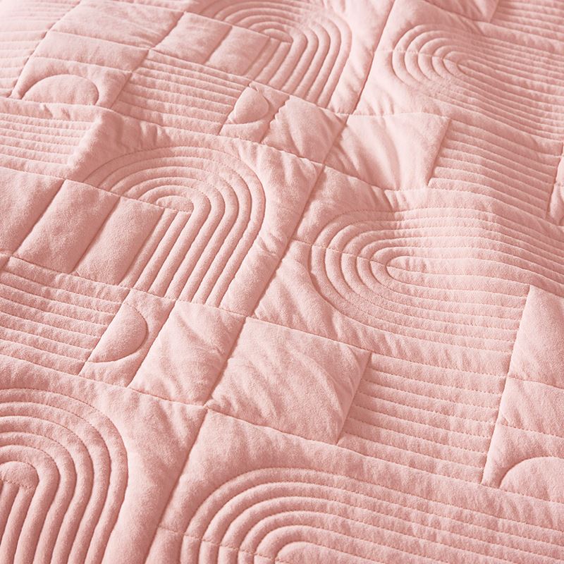 Marlowe Soft Pink Quilted Jersey Quilt Cover Set