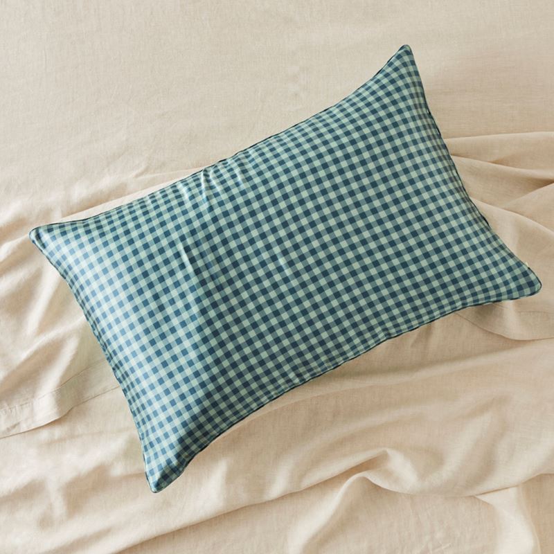 Ida Floral & Gingham Pure Silk Printed Pillowcase