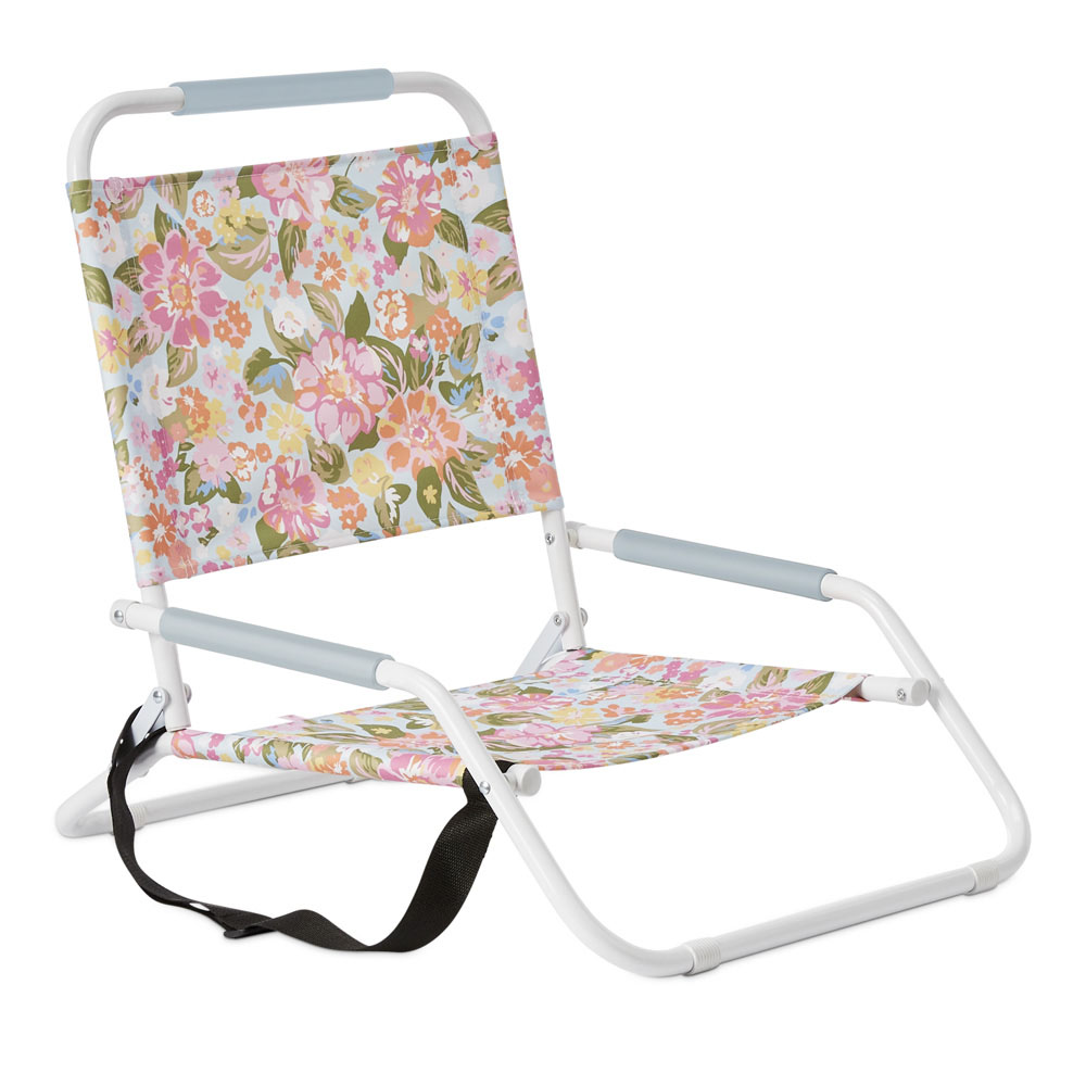 Byron Floral Blue Beach Chair