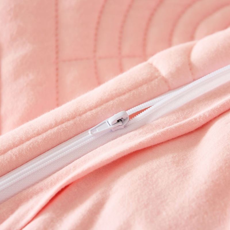 Marlowe Soft Pink Quilted Jersey Cot Quilt Cover Set