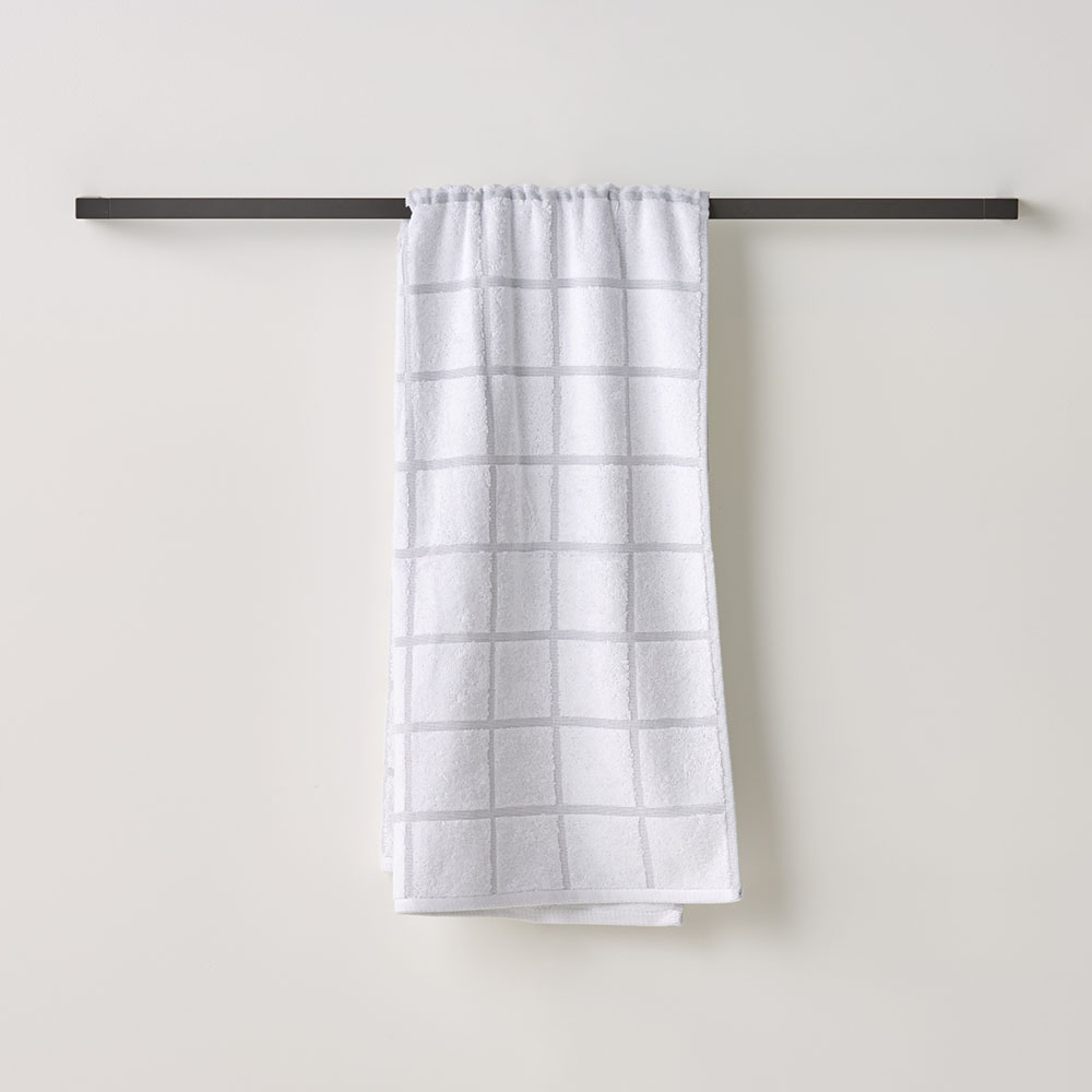 Nelson Check Towel White Towel Range