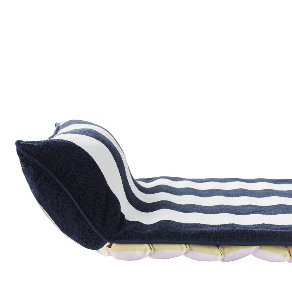 Navy & White Beach Lounger Towel