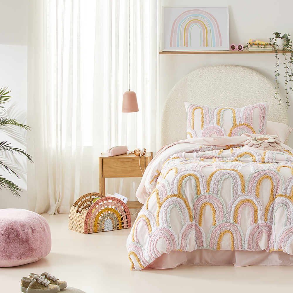 Rosie Rainbow Tufted Quilt Cover Set