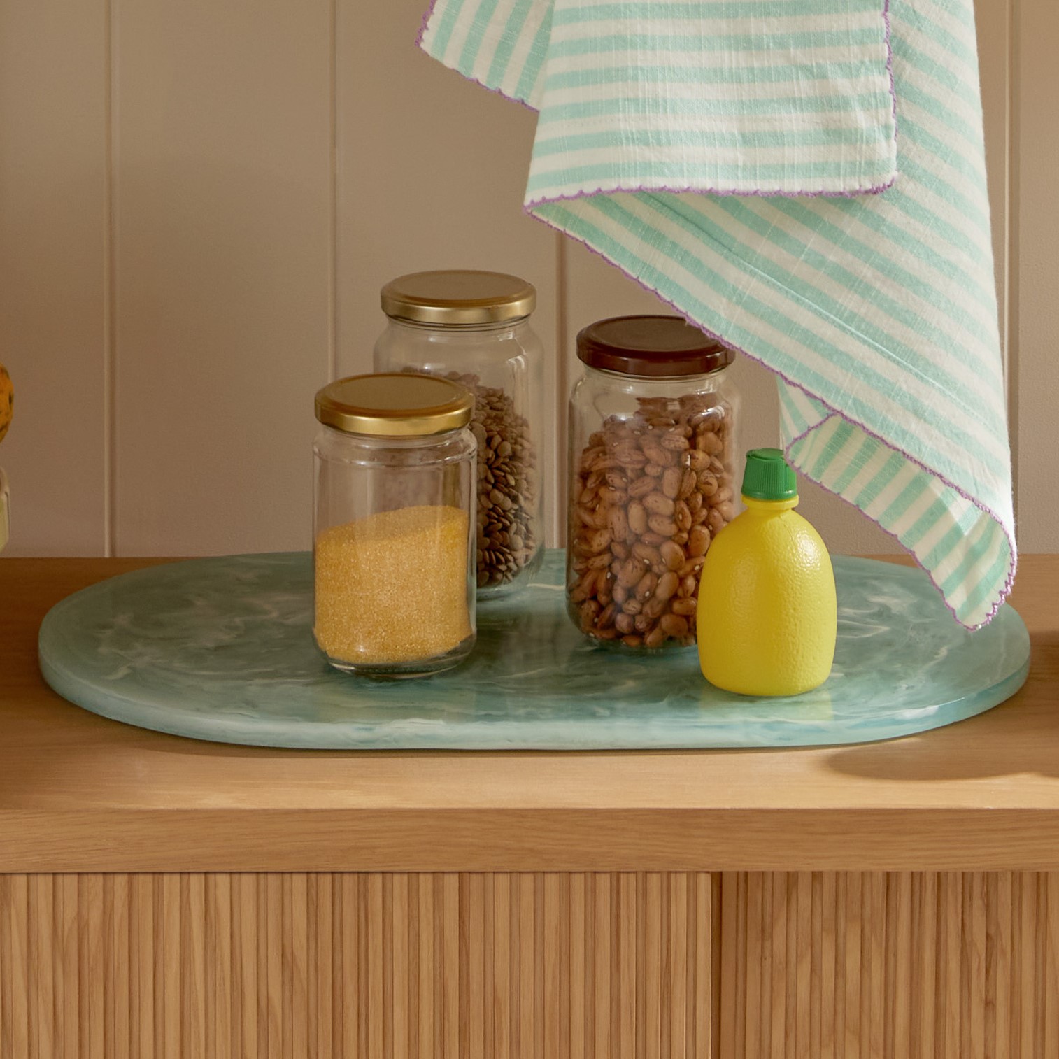 Calypso Mint Resin Food Platter