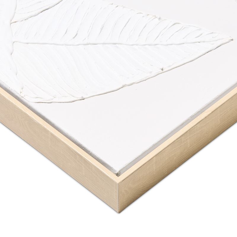 Moma White Leaves Canvas