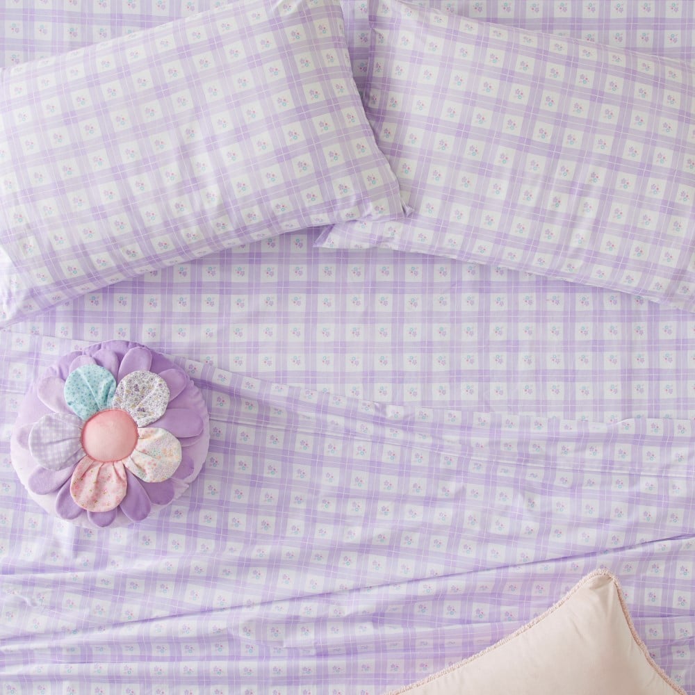 Heirloom Ida Floral Violet Sheet Set