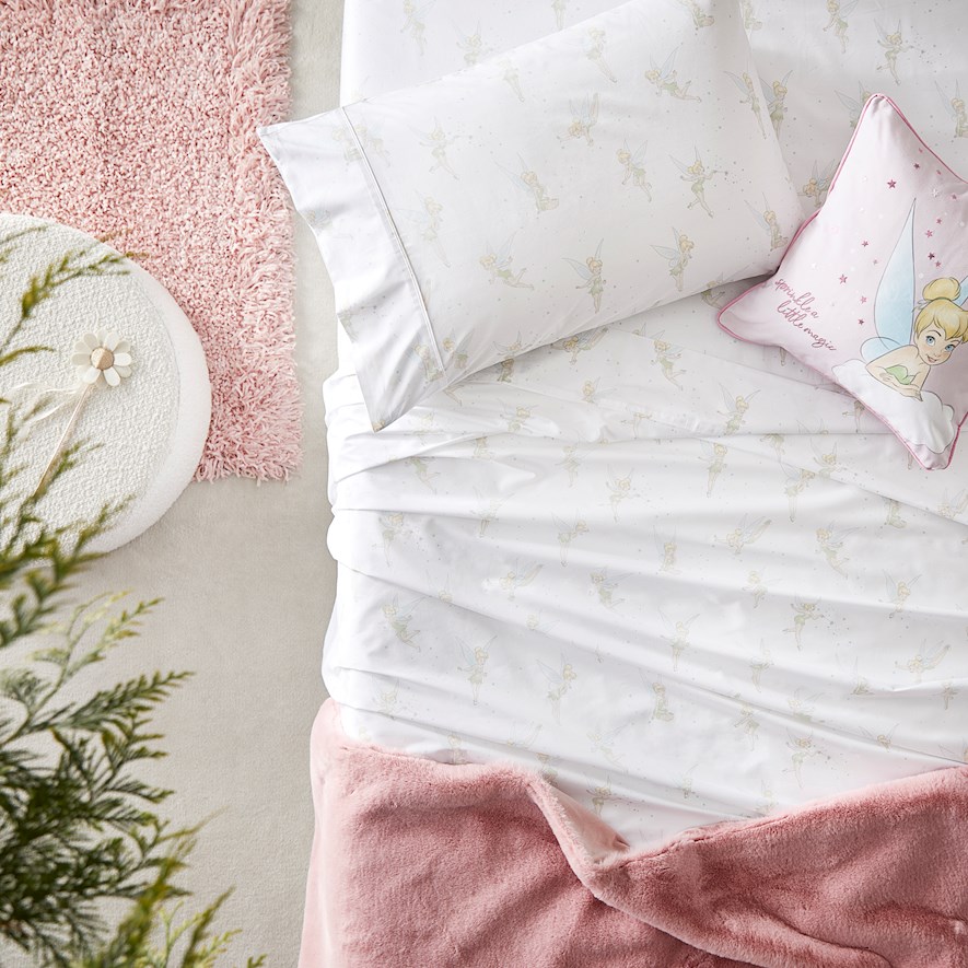 Tinkerbell White Sheet Set
