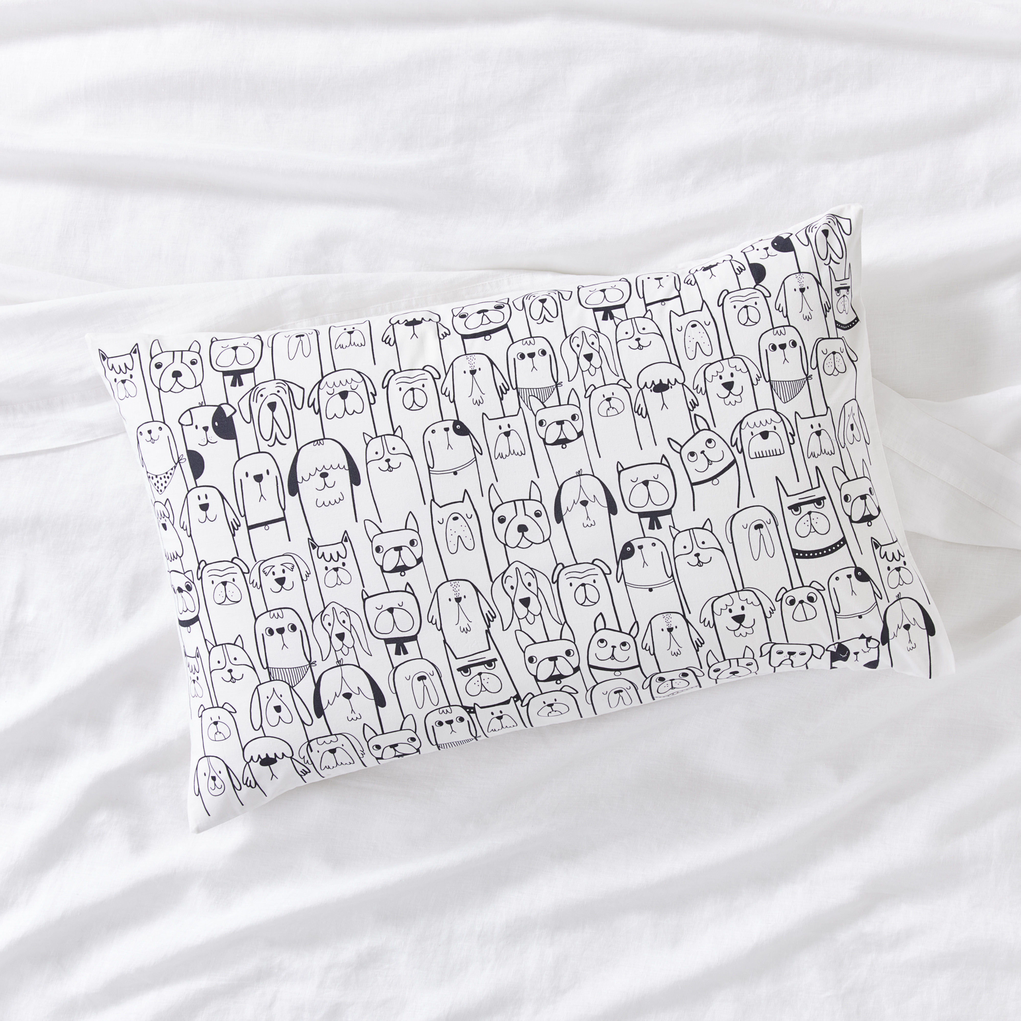 Puppy Text Pillowcase