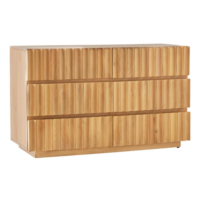 Bari Natural 6 Drawer Chest