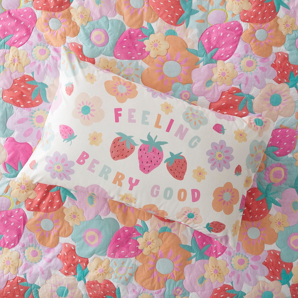 Feeling Berry Good Kids Text Pillowcase