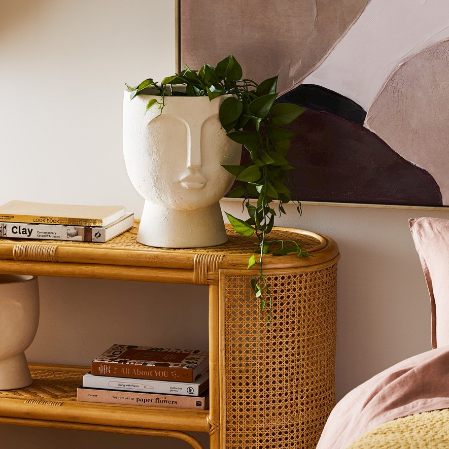 Athena Large White Face Pot